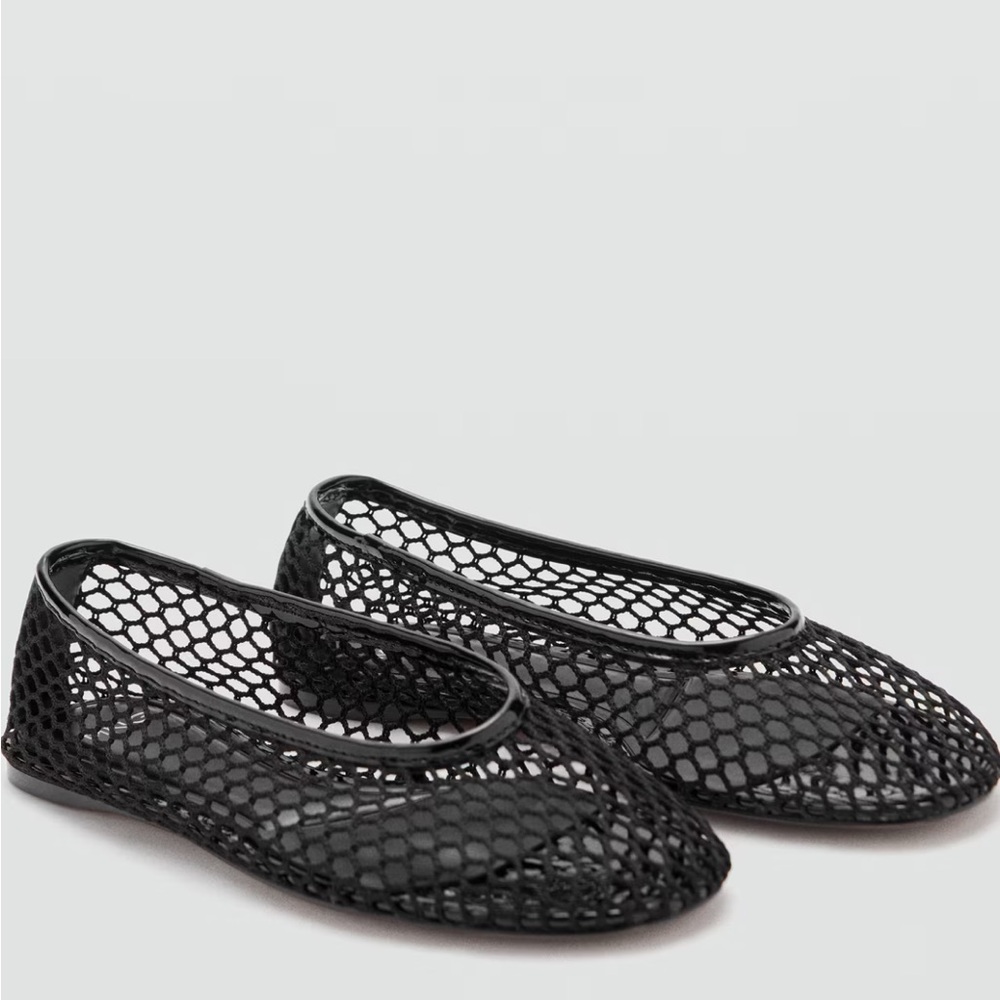 Mango Black Mesh Flats - Picture 2 of 4